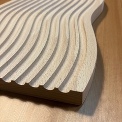 【1/5で掲載終了】木製 カフェプレート ウッドプレート ウェーブボード　北欧　韓国　雑貨インテリアの画像