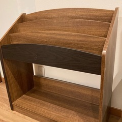 絵本ラック 絵本棚 子ども用本棚 ブラウンの画像