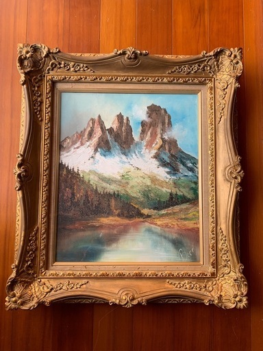 引渡完了】油絵額縁入り (オオイタスマイル) 敷戸のインテリア雑貨