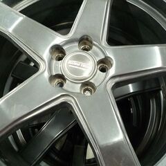 ホイール付きタイヤ 4本セット NITTO NT555 G2 225/45R19 2024年 BAHNS TECH 7.5J 5H PCD100 IS50 BLEST レガシー 苫小牧西店の画像