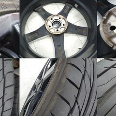 ホイール付きタイヤ 4本セット NITTO NT555 G2 225/45R19 2024年 BAHNS TECH 7.5J 5H PCD100 IS50 BLEST レガシー 苫小牧西店の画像