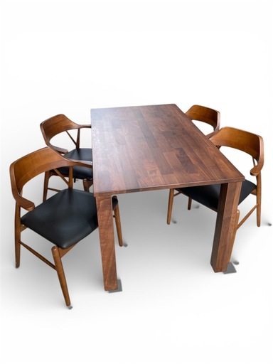 配達可【食卓5点セット】【関家具】クリーニング済み【管理番号】1228 