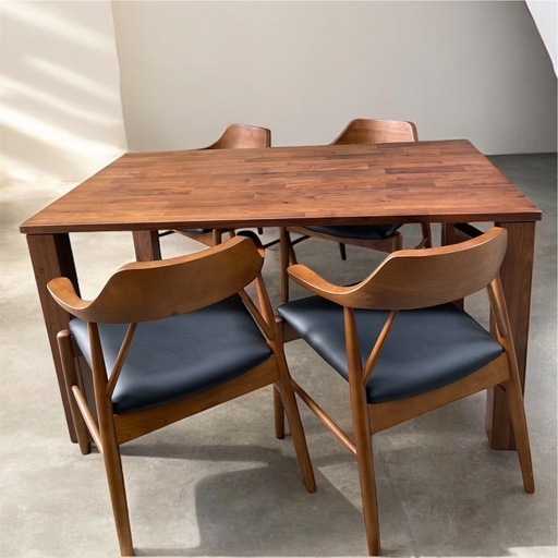 配達可【食卓5点セット】【関家具】クリーニング済み【管理番号】1228 