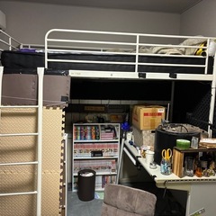 ロフトベッド IKEA 白の画像