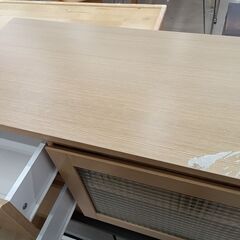 リユースのサカイ栃木店★ジモティ割あり★ ドウシシャ TV台 ベージュ W80×D38×H47.5 クリーニング済み TC12185の画像