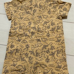 petit main 開衿シャツカバーオール　恐竜柄　プティマインの画像