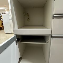 【ジャングルジャングル滋賀草津店】ジモティ来店特価!!　食器棚　松田家具　ホワイト　J-2512194の画像