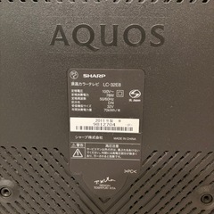 【ジャンク品。譲ります。】SHARP 液晶カラーテレビ　LC-32E8の画像