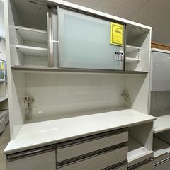 【ジャングルジャングル滋賀草津店】ジモティ来店特価!!　食器棚　ホワイト　J-2512195の画像
