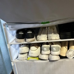 大容量　不織布4段くつ箱の画像