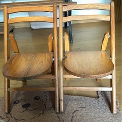 中古　インテリア飾り　折りたたみチェア　2脚の画像