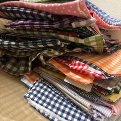 ギンガムチェック多　生地　ハギレ　大量の画像