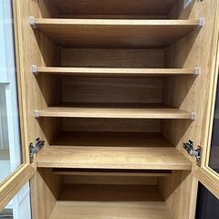 【ジャングルジャングル滋賀草津店】ジモティ来店特価!!　食器棚　ニトリ　ナチュラル　J-2512198の画像