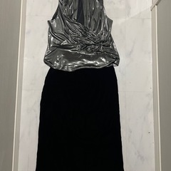 ホルターネック ミラーラメ　トップス　セレモニー　結婚式の画像