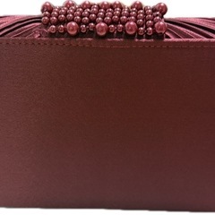 パールプリーツクラッチバッグの画像