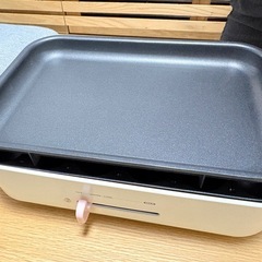 マルチホットプレート（平面＋たこ焼きプレート付き）ピンク 2〜3回使用 美品 箱あり の画像