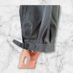寅壱 ワークパンツ 裾絞りグレーの画像