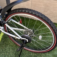 子供用 ジュニア 自転車 24インチ ホワイト 白の画像