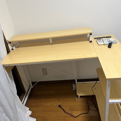 PC置き場付きL時机(使用期間2週間
)