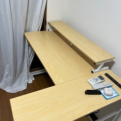 PC置き場付きL時机(使用期間2週間
)の画像