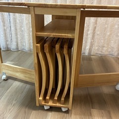 折りたたみ式　ダイニングテーブルの画像