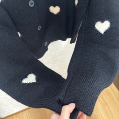 SHEIN ハート柄フロントカーディガンの画像