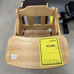 J3458　【リユースのサカイ柏店】　タンスのゲン　ベビーチェア　木製の画像