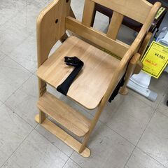 J3458　【リユースのサカイ柏店】　タンスのゲン　ベビーチェア　木製の画像