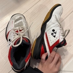 美品 バトミントン用シューズ 子供 22cm レディースの画像