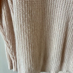 ZARA 綺麗めニット 薄ピンク M-Lの画像