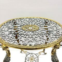 花台 ポルトガル製 真鍮 台座 輸入雑貨の画像