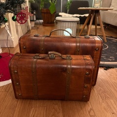 🌿【無料・0円】🧳木製ヴィンテージトランク（中）｜撮影小物にも📸🤎の画像