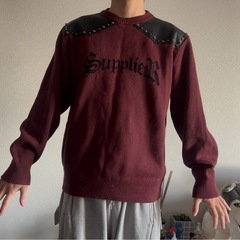 supplier ニット レザー切り替え スタッズ   の画像