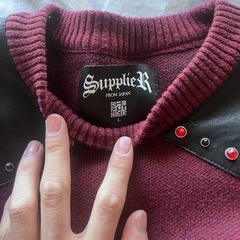 supplier ニット レザー切り替え スタッズ   の画像