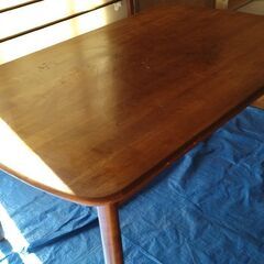 天然木 昭和レトロ 古いダイニングテーブル&椅子 作業台 USED 中古 平成レトロ DIYの画像