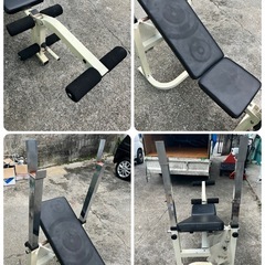 筋トレ器具一式　トレーニング　筋肉　ダンベル　シャフト　ダンベル　ベンチ　インクライン　の画像