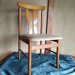 天然木 昭和レトロ 古いダイニングテーブル&椅子 作業台 USED 中古 平成レトロ DIYの画像