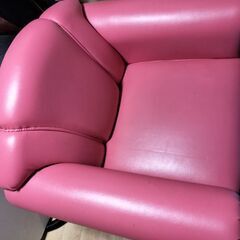 【赤】一人掛けソファー　歯医者の応接室に置いてました。の画像