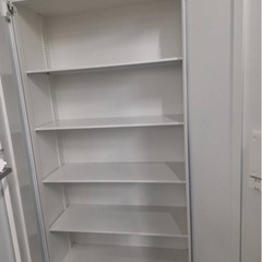 ダイシン工業 壁面収納庫両開き型下置き専用Ｄ４００ホワイト V940-18H 1の画像