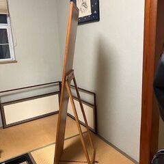 スタンド式木枠姿見鏡の画像