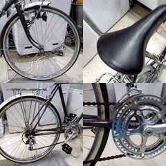レトロ自転車 26インチ JAPAN ROAD クロモリ 2×6段切替 前後キャリア付き スーパーカー自転車 ガレージオブジェ 札幌市 新道東店の画像