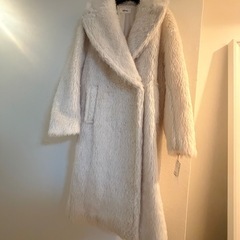 SNIDEL ボアロングコート アイボリーの画像