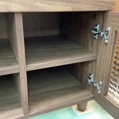 【リサイクルサービス八光】幅118cm　ダークブラウン　ローボード/TVボード　50型まで対応の画像