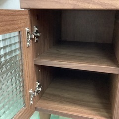 【リサイクルサービス八光】幅118cm　ダークブラウン　ローボード/TVボード　50型まで対応の画像