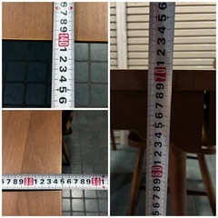 ★ダイニングセット★⭐︎お買い得⭐︎木製 ダイニングテーブル + イス2脚セット ・高さ70.5cm×幅140cm×奥行き85cmの画像