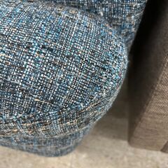 ★リユースのサカイ高崎店★TJ13835  2人掛けソファー 青 H83×D77×W145 クリーニング済みの画像