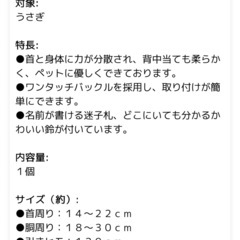 うさちゃんのうきうきハーネス　ブルーの画像