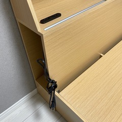 ※受け渡し予定　【宮棚・収納・コンセント付き】ベッドフレーム　ダブルサイズの画像