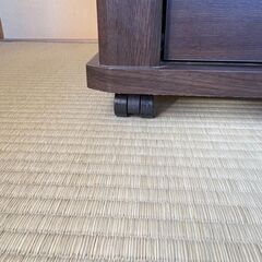 【美品】キャスター付きテレビ台／ローボード　収納付き・和洋どちらにも◎の画像
