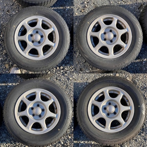 スタッドレスタイヤ・ホイール4本　185/70R14　走行1000km以下　ブリジストン